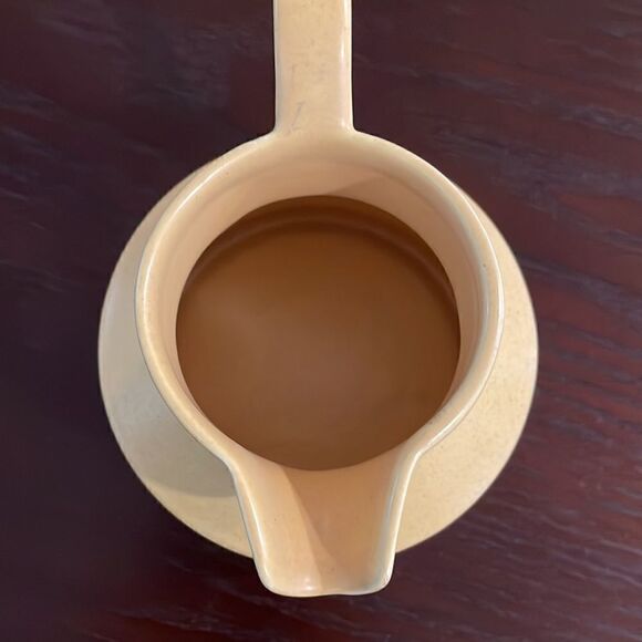 Vintage Milk Creamer Container Yellow Ceramic Pitcher Bowl Midwinter England - Picture 7 of 7